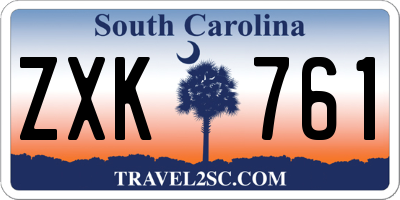 SC license plate ZXK761
