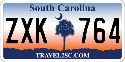 SC license plate ZXK764