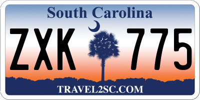 SC license plate ZXK775