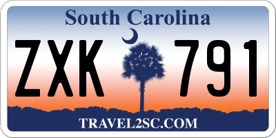SC license plate ZXK791