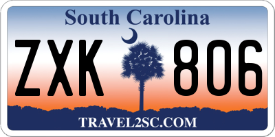 SC license plate ZXK806