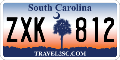 SC license plate ZXK812