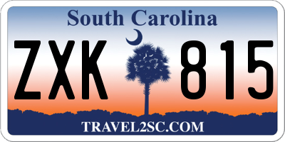 SC license plate ZXK815