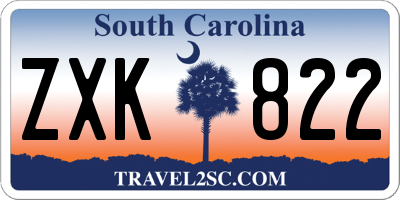 SC license plate ZXK822