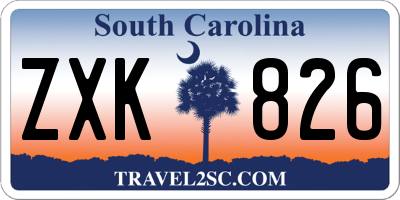 SC license plate ZXK826