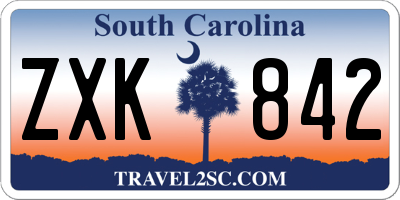 SC license plate ZXK842