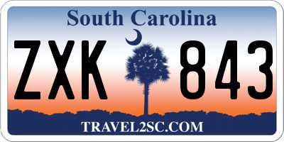 SC license plate ZXK843