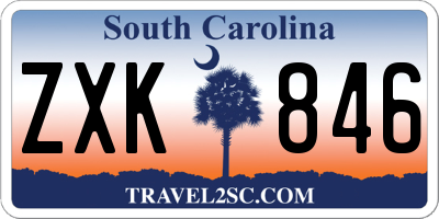 SC license plate ZXK846
