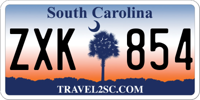 SC license plate ZXK854