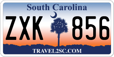 SC license plate ZXK856