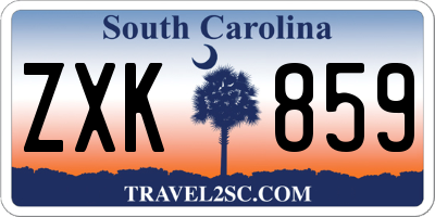 SC license plate ZXK859