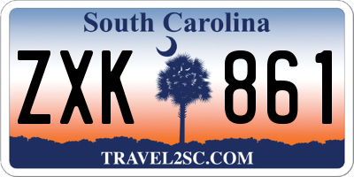 SC license plate ZXK861
