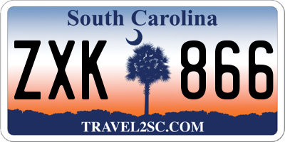 SC license plate ZXK866