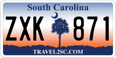 SC license plate ZXK871