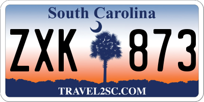 SC license plate ZXK873