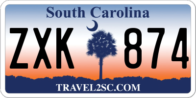 SC license plate ZXK874