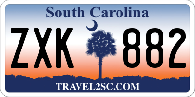 SC license plate ZXK882