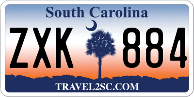 SC license plate ZXK884