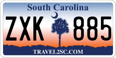 SC license plate ZXK885
