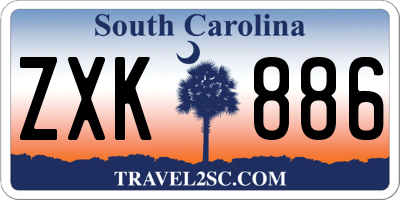 SC license plate ZXK886