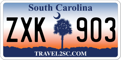 SC license plate ZXK903