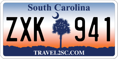 SC license plate ZXK941