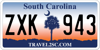SC license plate ZXK943