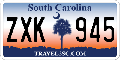 SC license plate ZXK945