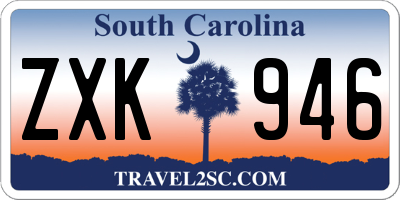 SC license plate ZXK946