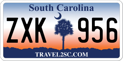 SC license plate ZXK956