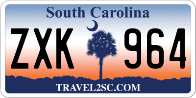 SC license plate ZXK964