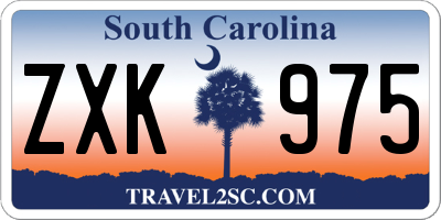 SC license plate ZXK975
