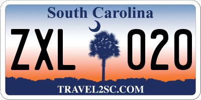 SC license plate ZXL020