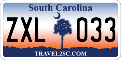 SC license plate ZXL033