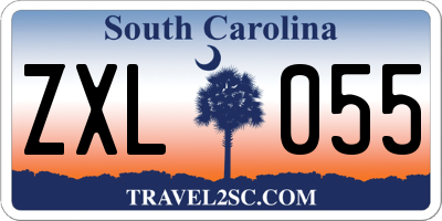 SC license plate ZXL055