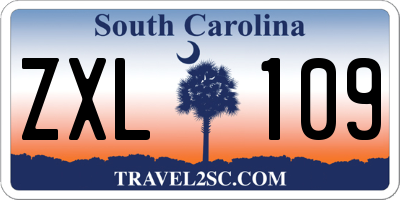 SC license plate ZXL109