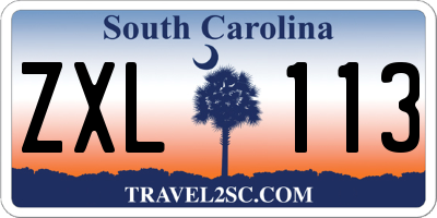 SC license plate ZXL113