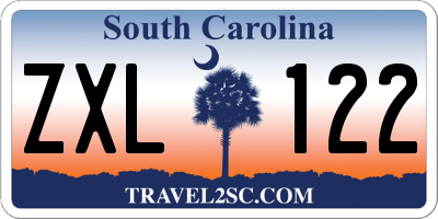 SC license plate ZXL122