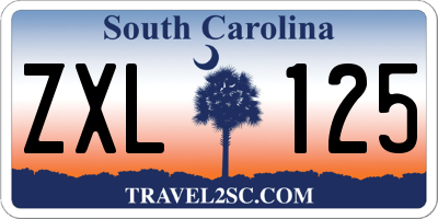 SC license plate ZXL125