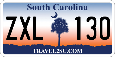 SC license plate ZXL130