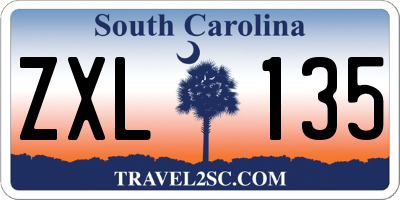 SC license plate ZXL135