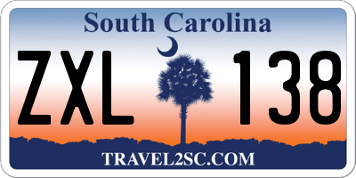 SC license plate ZXL138