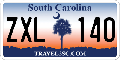 SC license plate ZXL140