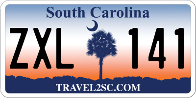 SC license plate ZXL141