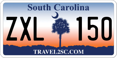 SC license plate ZXL150