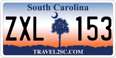 SC license plate ZXL153