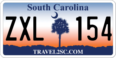 SC license plate ZXL154