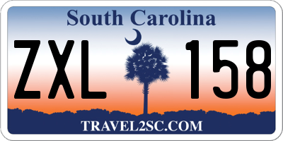SC license plate ZXL158