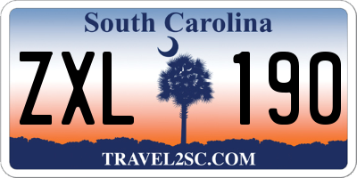 SC license plate ZXL190