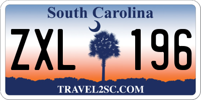 SC license plate ZXL196